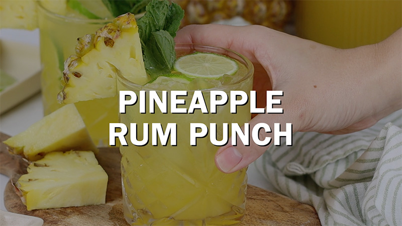 Demo video for pineapple rum punch.